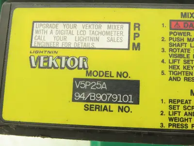 Lightnin Vektor V5P25A Pneumatic Clamp-On Tank Mixer Gast Air Motor 2SL-NCC-17