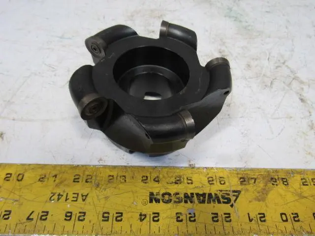 Carboloy R220.29-04.00-10 4-1/2" 5 Flute Indexing Button Face Mill 1-1/2" Arbor