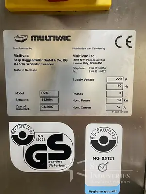 Used 2007 MULTIVAC R240 Thermoforming Machines California US | Star Industries #1254379