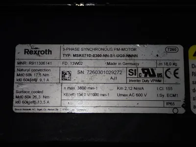 USED REXROTH MSK071D0300NNS1UG0NNNN