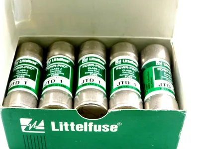 NEW LOT OF 10 LITTELFUSE JTD1 TIME DELAY FUSES 1AMP 600VAC