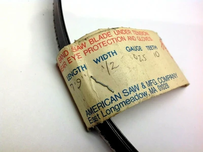 New | in-Stock American Saw & MFG. Neo-Type 7’9” L, 1/2” W, .025 Gauge, 10 Teeth Saw Blades Michigan US | Maverick Industrial Sales #1396940