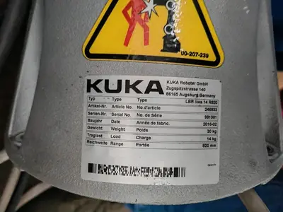 USED 2016 KUKA LBR IIWA 14 R820 COBOT