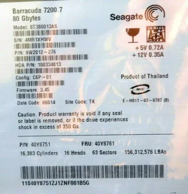 NEW SEAGATE SEAGATE ST380013AS BARRACUDA