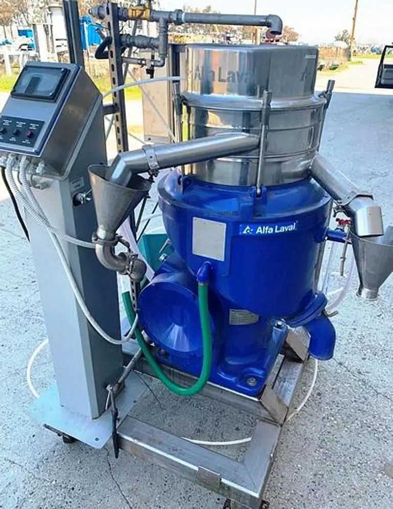Alfa-Laval UVPX 507 AGT-14 olive oil purifier skid, 316SS.