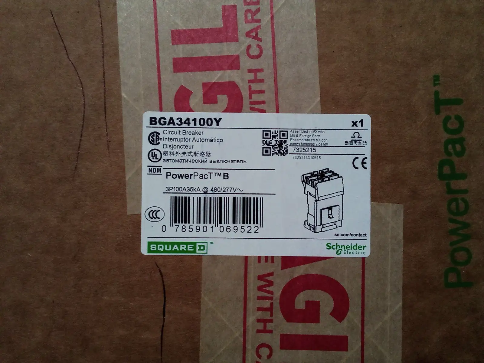 Used Square D BGA34100Y Circuit Breakers US | Infinity wholesale & Supply LLC #1305596