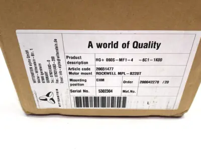 New | in-Stock Wittenstein alpha Advanced Line Hypoid Gearbox 20031477 Gearboxes Michigan US | Maverick Industrial Sales #1475396