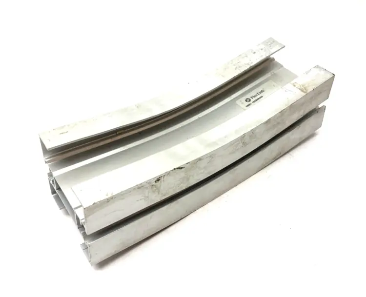Used FLEXLINK ALUMINUM PROFILE 15 DEG. VERTICAL CONVEYOR BEND, X85 Conveyor Parts | Maverick Industrial Sales #1104623