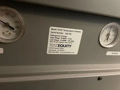 TEST EQUITY 1016C TEMPERATURE CHAMBER