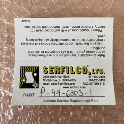 USED Serfilco P-44-6803-1