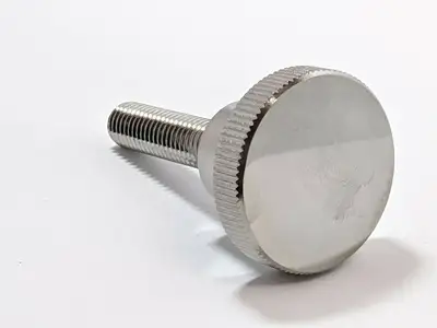 NKB10-40 | Misumi  Polished Chrome Knurled Knob 36mm OD 10x1.5mm Thread - New Other