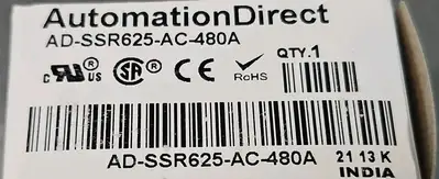 Automation Direct AD-SSR625-AC-480A Solid State Relay Loc4C38