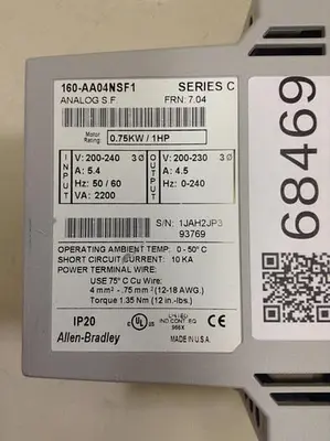 USED ALLEN BRADLEY 160-AA04NSF1 SER C