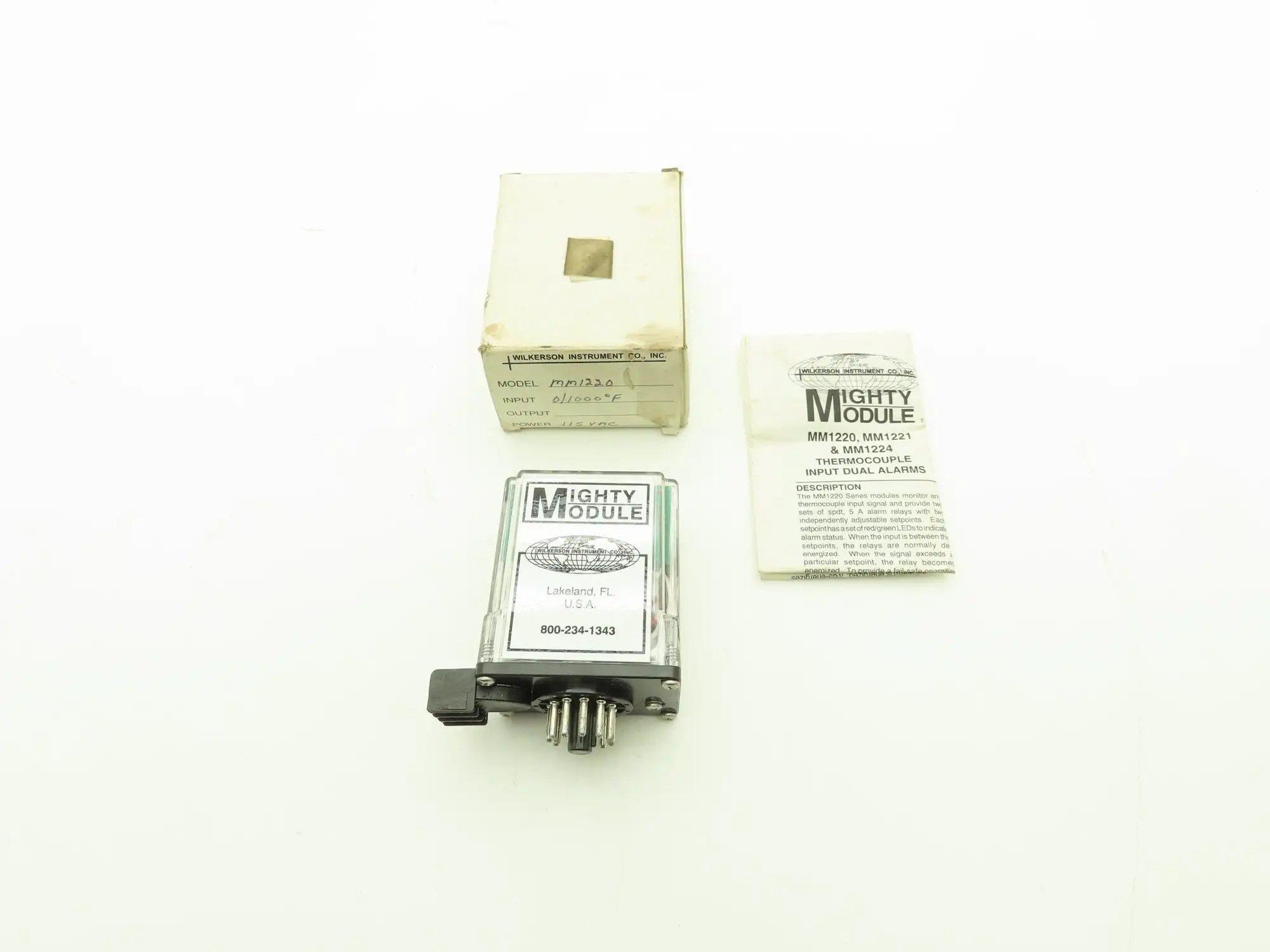 Wilkerson MM1220 Mighty Module Thermocouple Input Dual Alarm 115VAC 0/1000°F
