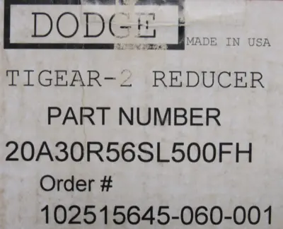 NEW DODGE 20A30R56SL500FH GEAR REDUCER 30:1