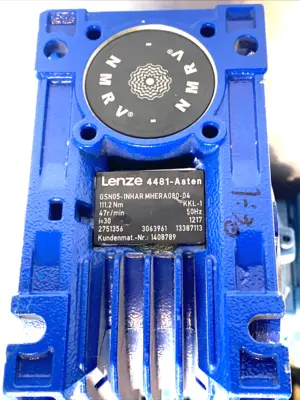 Used WEG Motor w/ Lenze GSN05-1NHAR Worm Gearbox 111Nm 47RPM 0.75kW Gearmotors Michigan US | Maverick Industrial Sales #1395960