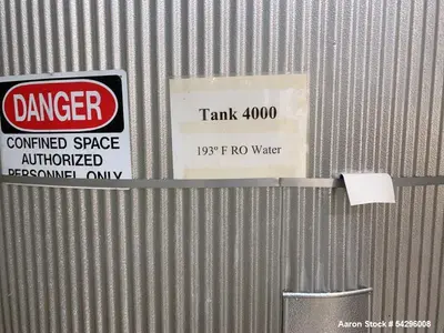 Used Feldmeier 4,700 Gallon Stainless Steel Tank – Vertical Vessel with 6" Botto