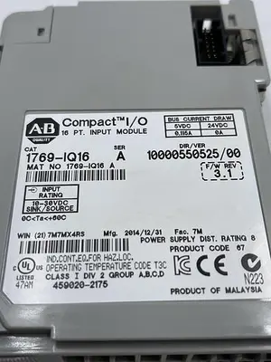 Used ALLEN-BRADLEY ALLEN-BRADLEY 1769-IQ16 SER A PLC Input & Output | ND Industrial Surplus #1214564