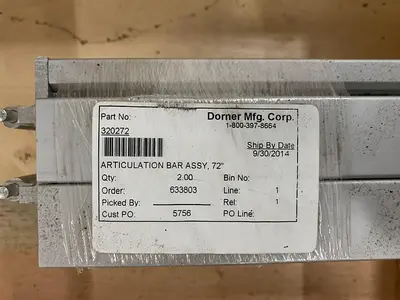 NEW DORNER 72" LONG CONVEYOR ARTICULATION BAR ASSEMBLY