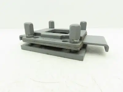 Steel Hopper Feed Bin Manual Slide Gate 3"Opening 6-1/4"x7" Flange Gray