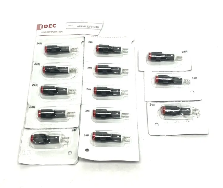 New | in-Stock IDEC Red Pilot Light Indicator LOT OF 13 Light Source Equipment Michigan US | Maverick Industrial Sales #1390998