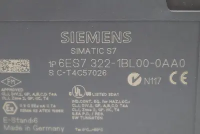 Siemens 6ES7 322-1BL00-0AA0 DIGITAL OUTPUT MODULE SIMATIC S7-300 STOCK K-3932