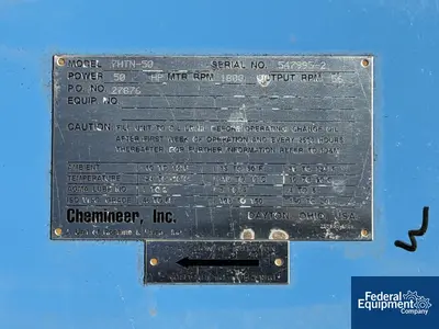 Used Feldmeier 30,000 Liter Feldmeier Reactor, 316L S/S, 50/100# Reactors Ohio US | Federal Equipment Company #1090463