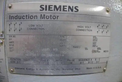 Used SIEMENS E17983-01-1 A.C. Motors Ohio US | Aucto #1394672