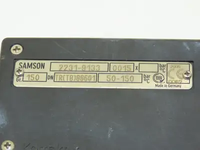 Sampson 2231-9133 0015 Thermostatic Water Valve 50-150°C 24"