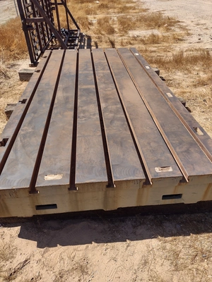 69" x 139" x 14" T-SLOTTED CAST IRON FLOOR PLATE #4185