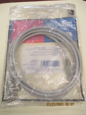 Tripp Lite N001-007-GY New RJ45 (M/M, 7 ft) Gray Molded Snagless  Patch Cable