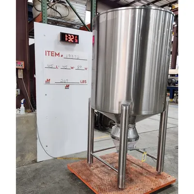 Used Stainless Steel Sanitary Dry Storage Bin Hopper - 32 Cu/Ft