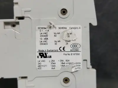 Used ABB S502-K-1,1 Switchgears British Columbia CA | Lenmark #242081