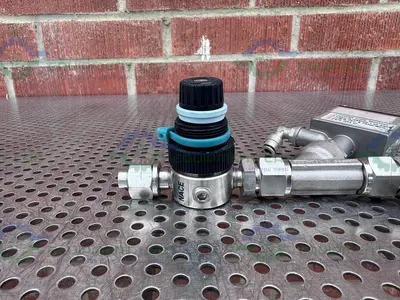 USED GEMU 540/15/D59405-1 PNEUMATIC VALVE ACTUATOR W/ NORGREN R05-200-RNEA REGULATOR