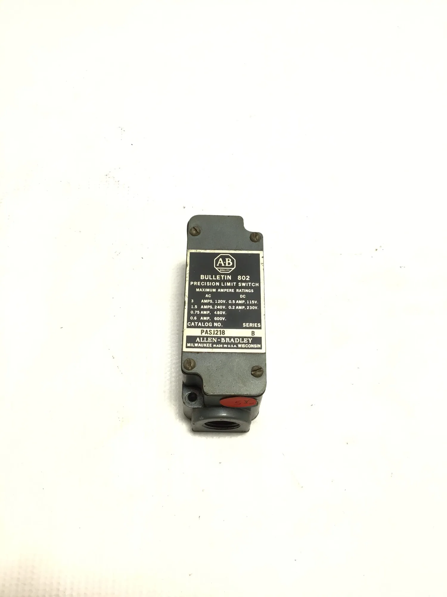 Allen-Bradley Bulletin 802 PASJ218 Series B Precision Limit Switch