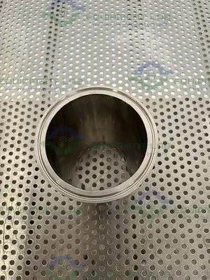 USED STAINLESS STEEL REDUCER W/ 3" TO 4" SANITARY FITTINGS