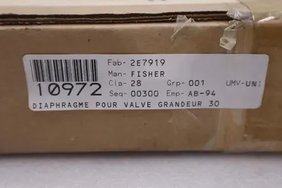 Fisher 2E7919 Diaphragm Size 30 Hallite - NEW IN BOX - STOCK GF1005