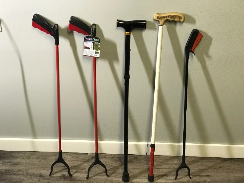 3 - Reach Tools and 2 Canes