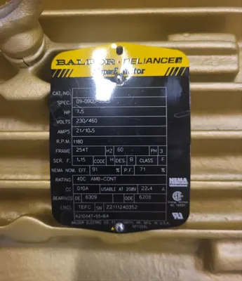 NEW ABB BALDOR 7.5 HP