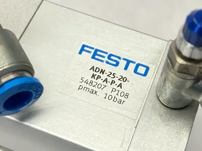 USED FESTO PNEUMATIC CYLINDER 25MM BORE 20MM STROKE 548207
