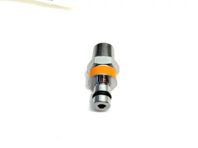 NEW OMEGA CHROME-PLATED BRASS QUICK COUPLING INSERT, ORANGE, 1/8" NPT