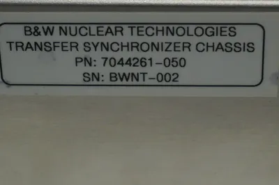 B&W NUCLEAR 7044261-050 TRANSFER SYNCHRONIZER CHASSIS 7044261050