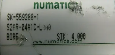 USED NUMATICS S2AR-04A1C-LAA0 PNEUMATIC CYLINDER S2AR04A1CLAA0 SK-559288-1