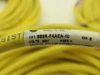 Allen Bradley 889R-F4AEA-10 Cord Connector Ser B 250V 4A 4-Pin Lot of 3
