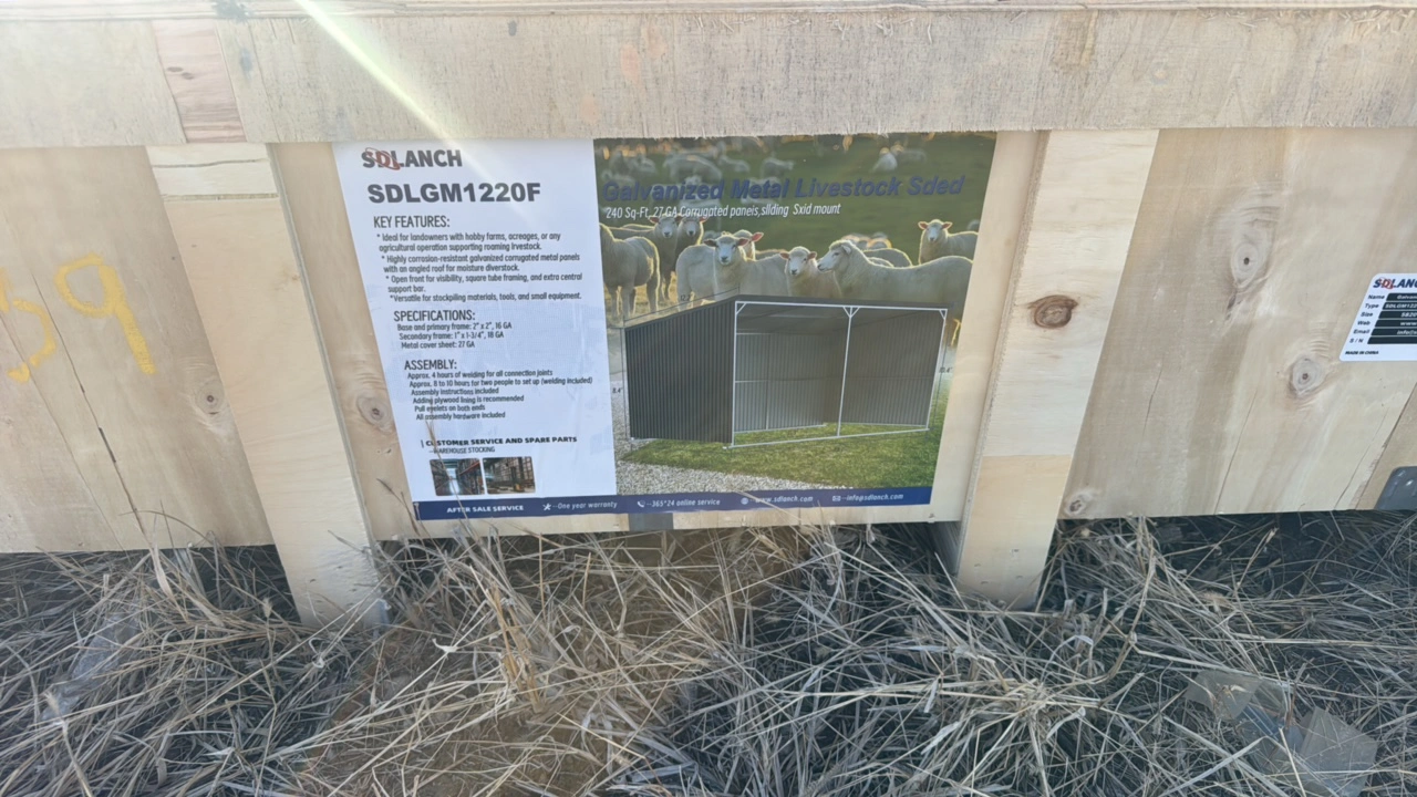 Galvanized Metal Livestock Shed	SDLANCH	2025	Unused	SDLGM1220F