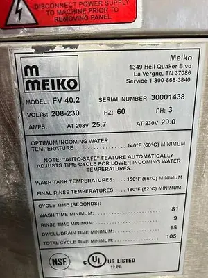 NEW MEIKO FV40.2
