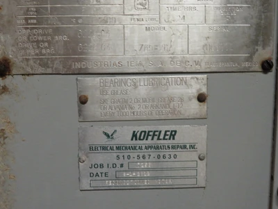 400 hp IEM AC Motor , 60Hz, 460v, 712 rpm
