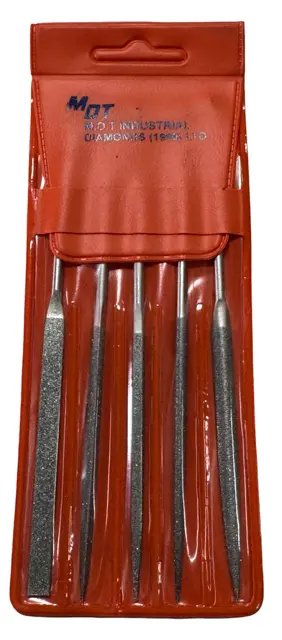 5 Piece Diamond Needle File Set, 5-1/2", 150 Grit
