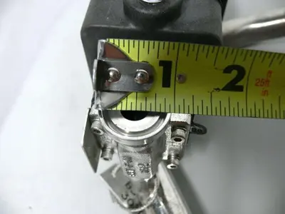 USED ITT PURE-FLO 3/4"-1" 90PSI 3-WAY DIAPHRAGM ACTUATOR W/ WESTLOCK POSITION MONITOR