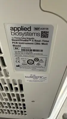 Used Applied Biosystems QuantStudio 5 (384-Well Block) PCR/Thermal Cycler Texas US | PT Medical Technologies #1458760